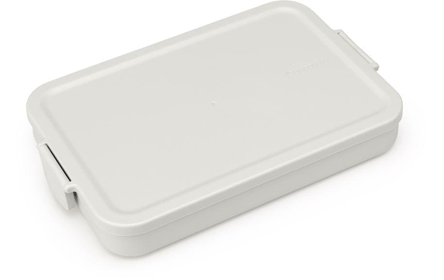 Brabantia Make & Take – Lunchbox 1,1 l, 25,5 × 16,6 × 3,7 cm, Kunststoff, Hellgrau