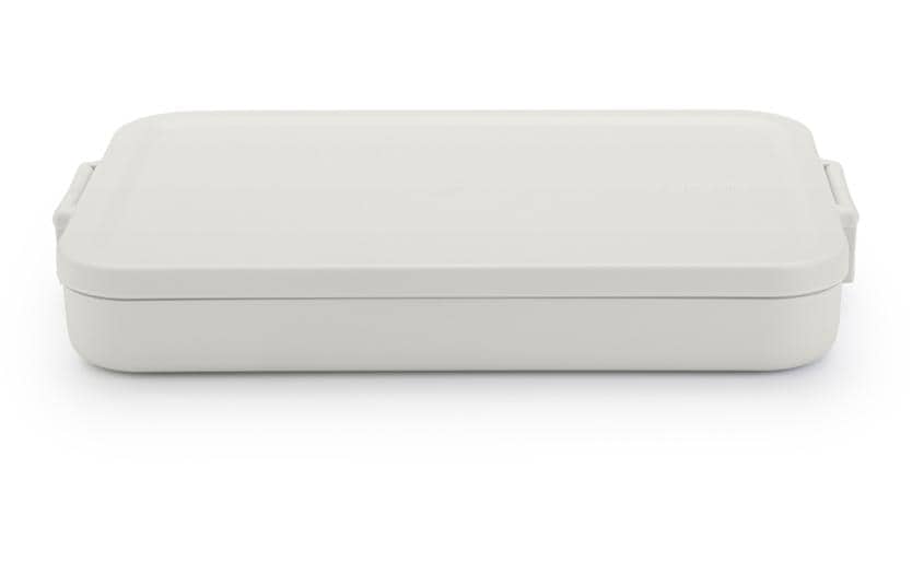 Brabantia Make & Take – Lunchbox 1,1 l, 25,5 × 16,6 × 3,7 cm, Kunststoff, Hellgrau