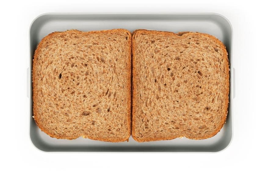Brabantia Make & Take – Lunchbox 1,1 l, 25,5 × 16,6 × 3,7 cm, Kunststoff, Hellgrau