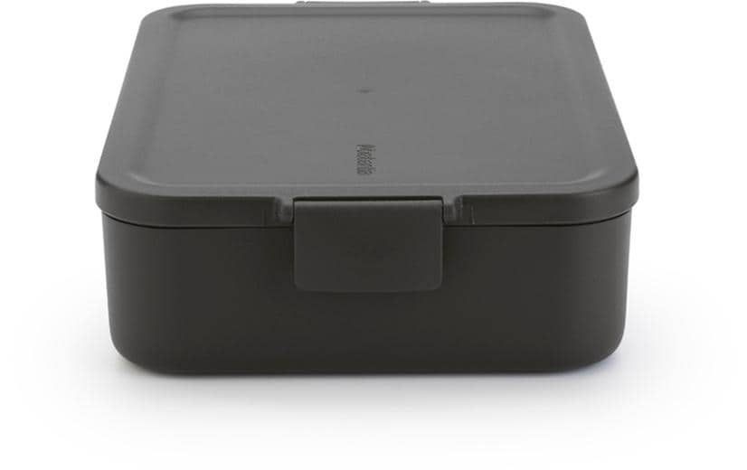 Brabantia Make & Take – Lunchbox 2 l, 25,5 × 16,7 × 6 cm, Kunststoff, Dunkelgrau
