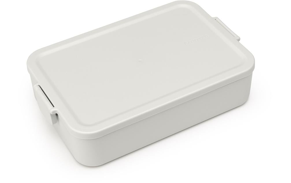 Brabantia Make & Take – Lunchbox 2 l, 25,5 × 16,7 × 6 cm, Kunststoff, Hellgrau