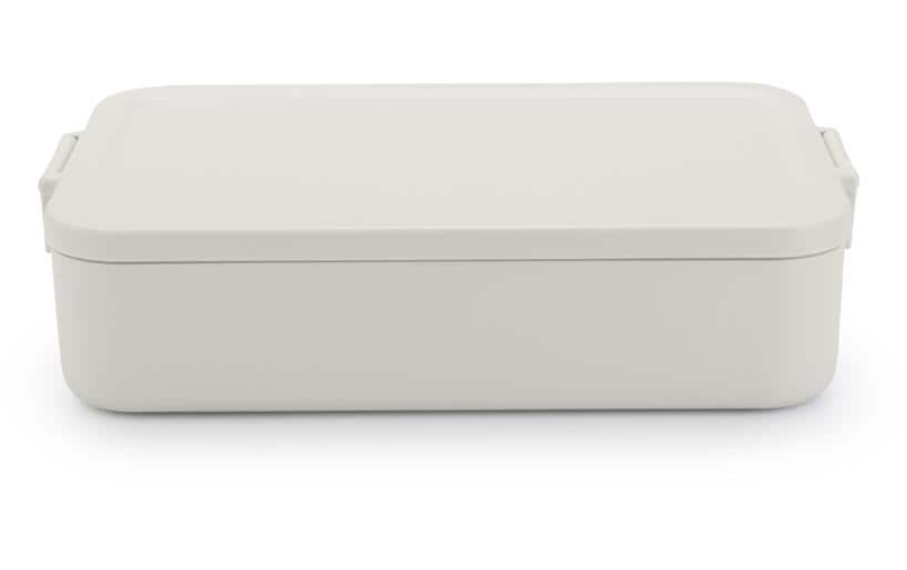 Brabantia Make & Take – Lunchbox 2 l, 25,5 × 16,7 × 6 cm, Kunststoff, Hellgrau