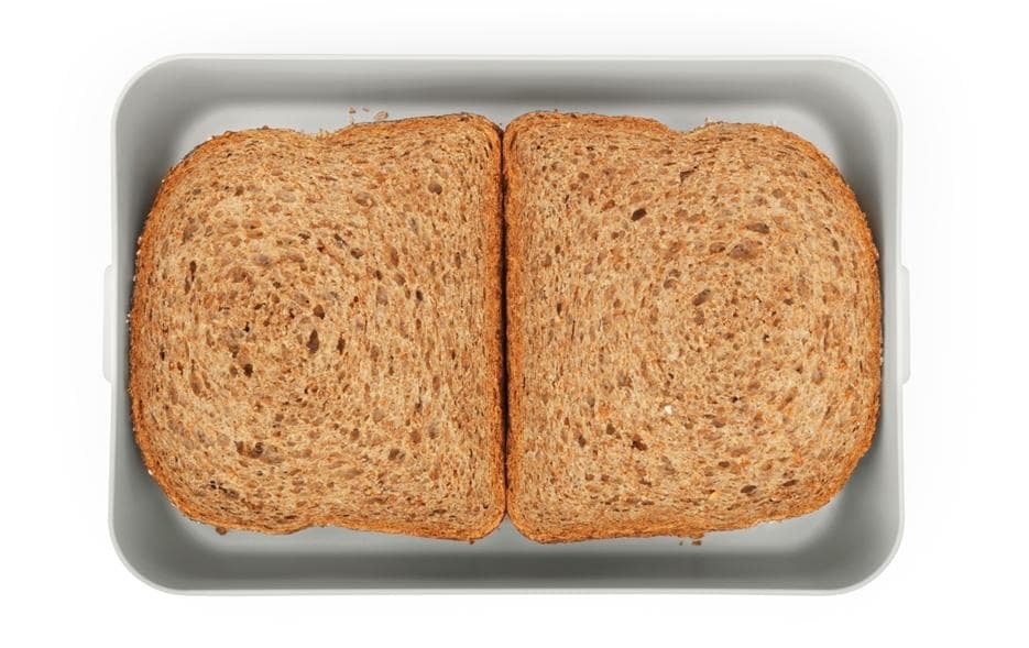 Brabantia Make & Take – Lunchbox 2 l, 25,5 × 16,7 × 6 cm, Kunststoff, Hellgrau