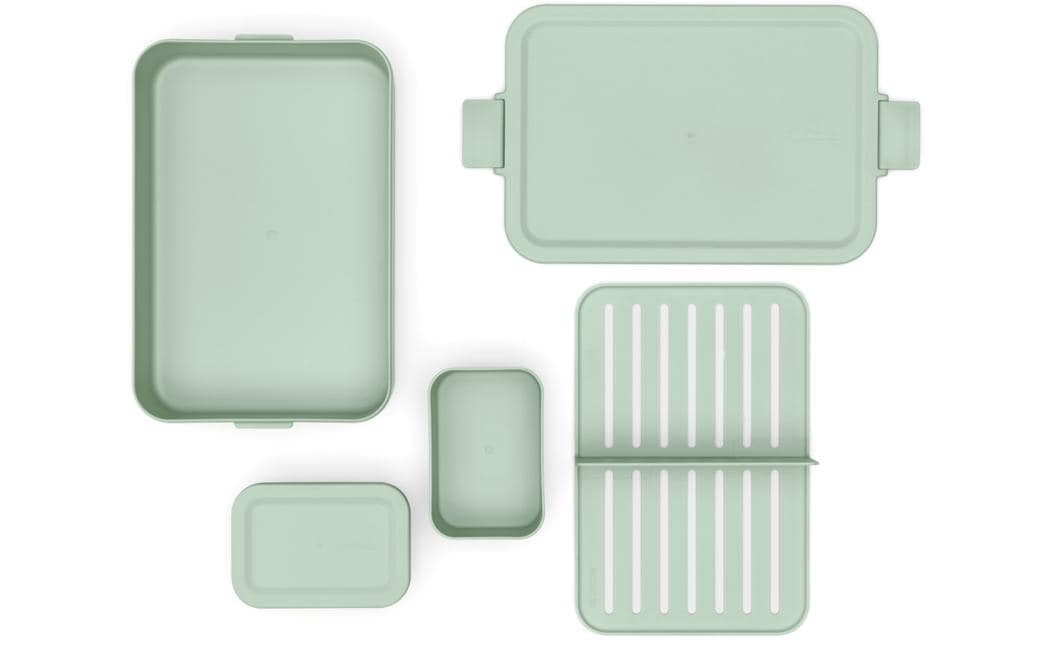 Brabantia Make & Take – Lunchbox 2 l, 25,5 × 16,7 × 6,2 cm, Kunststoff, Hellgrün