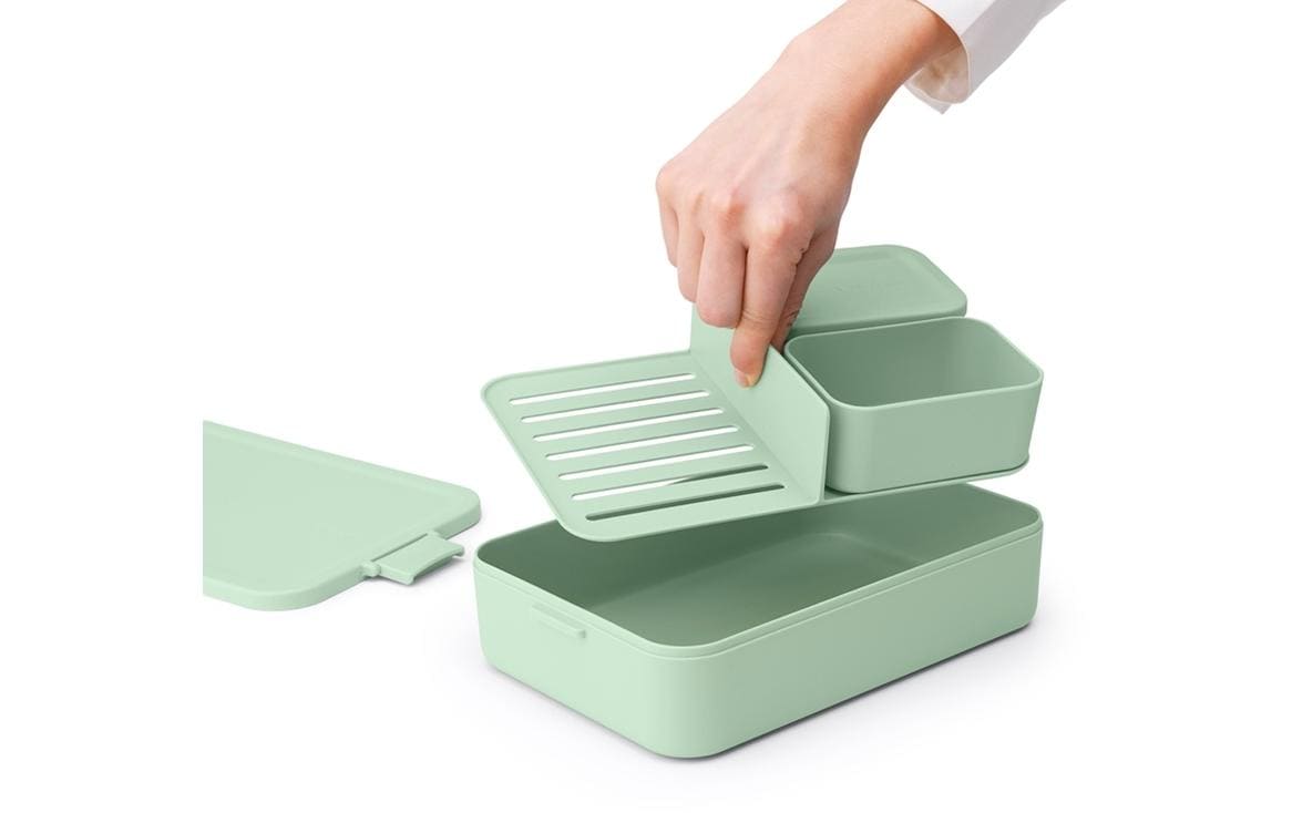 Brabantia Make & Take – Lunchbox 2 l, 25,5 × 16,7 × 6,2 cm, Kunststoff, Hellgrün