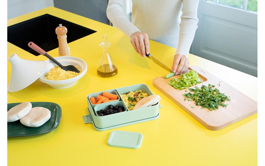 Brabantia Make & Take – Lunchbox 2 l, 25,5 × 16,7 × 6,2 cm, Kunststoff, Hellgrün