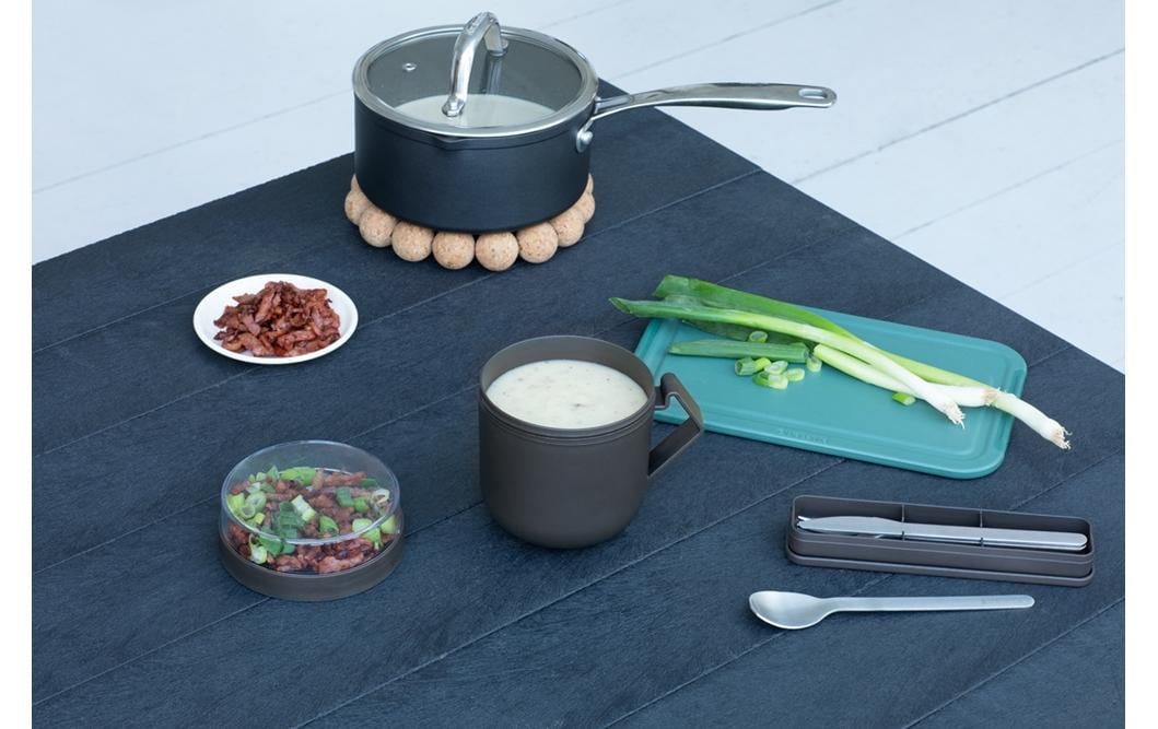 Brabantia Suppentasse Make & Take – 600 ml, Ø 11,0 cm, H 13,0 cm, Kunststoff, mit Deckel, auslaufsicher