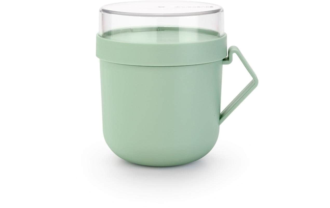 Brabantia Suppentasse Make & Take – 600 ml, 13 × 11 × 13 cm, Kunststoff, mit Deckel, spülmaschinenfest