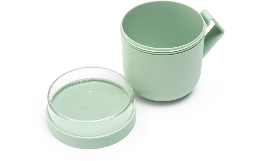 Brabantia Suppentasse Make & Take – 600 ml, 13 × 11 × 13 cm, Kunststoff, mit Deckel, spülmaschinenfest