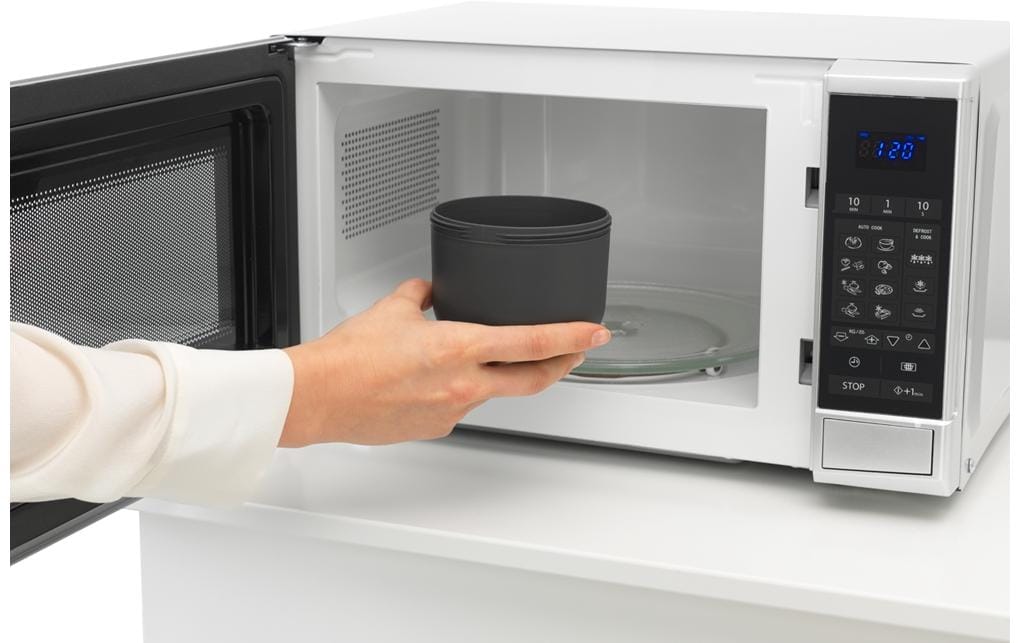 Brabantia Müeslischale Make & Take – 0,5 l, Ø 11,0 cm, Kunststoff, Dunkelgrau, mit Deckel, auslaufsicher