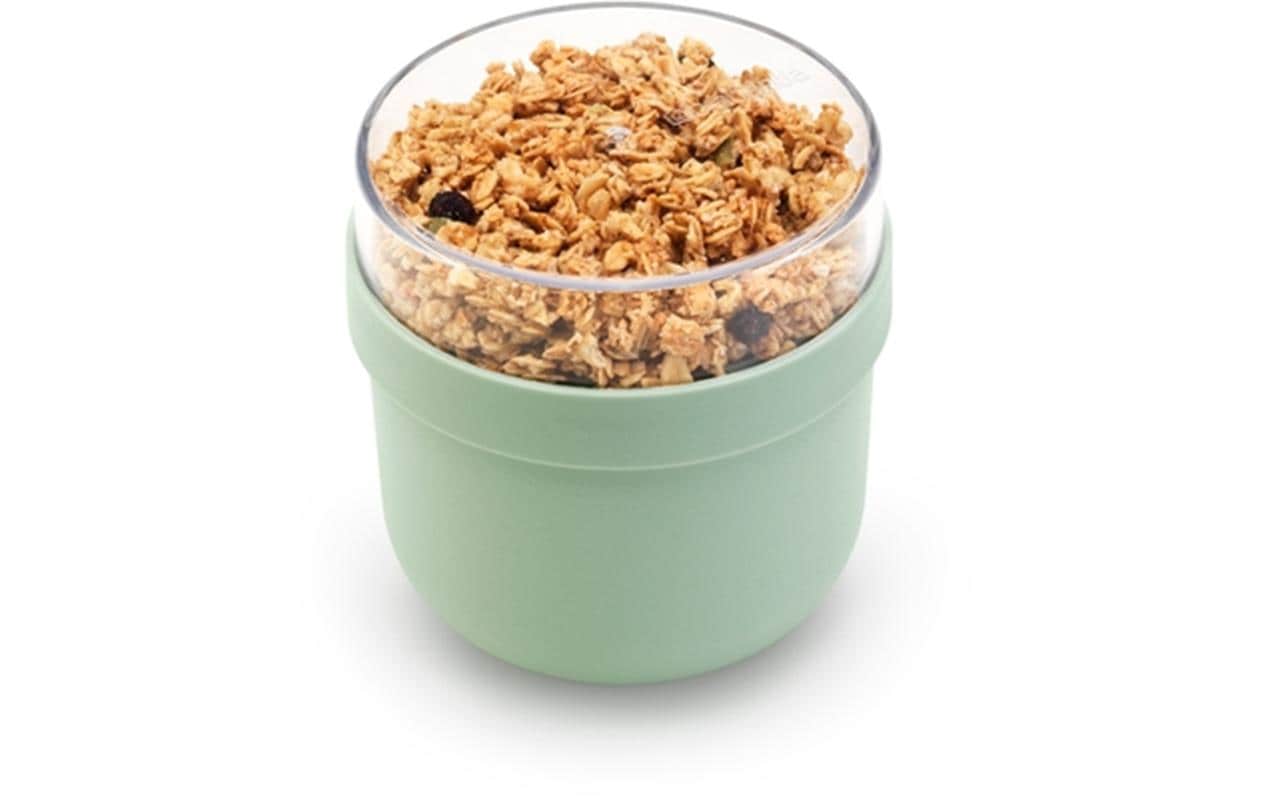 Brabantia Müeslischale Make & Take – 500 ml, Ø 11,0 cm, H 11,1 cm, Kunststoff, mit Deckel, spülmaschinenfest