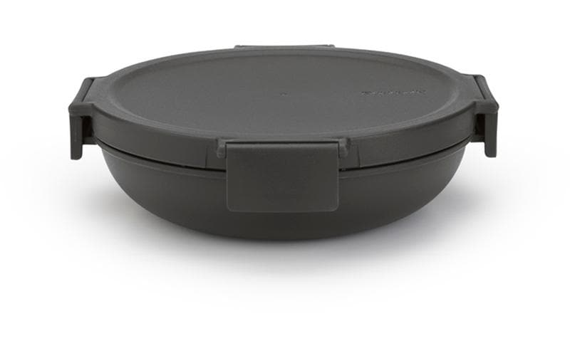 Brabantia Make & Take – Lunchbox 1 l, Ø 21,5 × 6 cm, Kunststoff, Dunkelgrau