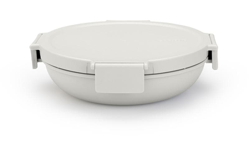 Brabantia Lunchbox 1 l, Ø 21,5 × 6 cm, Kunststoff, Hellgrau