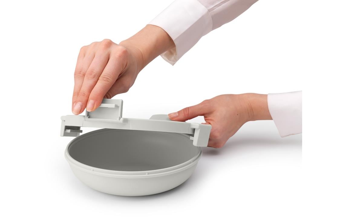 Brabantia Lunchbox 1 l, Ø 21,5 × 6 cm, Kunststoff, Hellgrau