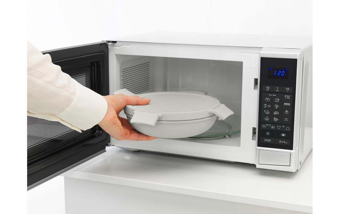 Brabantia Lunchbox 1 l, Ø 21,5 × 6 cm, Kunststoff, Hellgrau