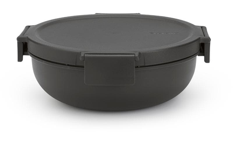Brabantia Salatschüssel Make & Take – 1,3 l, Ø 21,0 cm, Kunststoff, mit Deckel, auslaufsicher