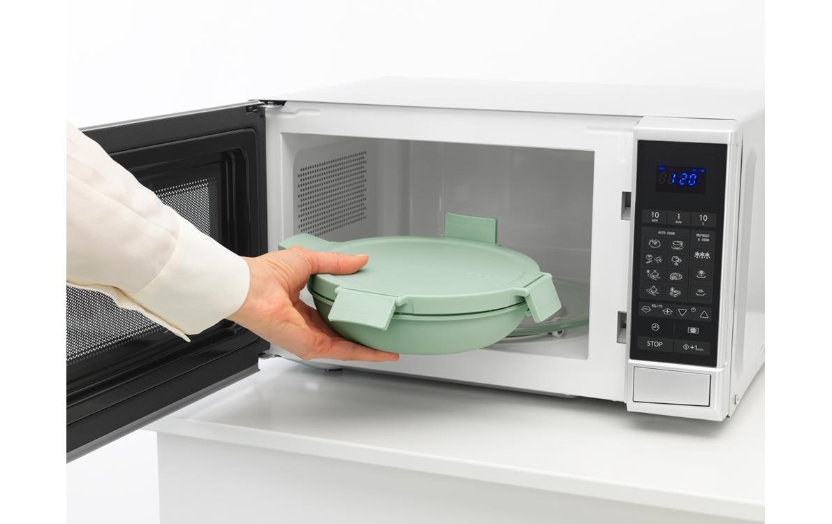 Brabantia Brotdose Make & Take – 1 l, Ø 21,5 cm, Kunststoff, mit Deckel, spülmaschinenfest, auslaufsicher