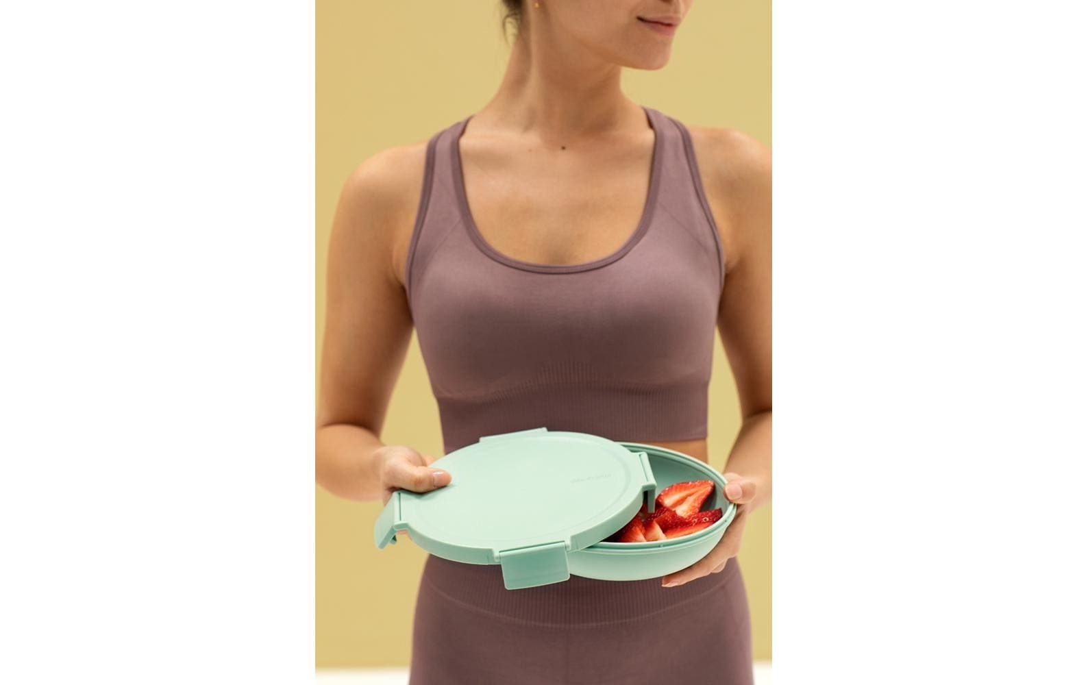 Brabantia Brotdose Make & Take – 1 l, Ø 21,5 cm, Kunststoff, mit Deckel, spülmaschinenfest, auslaufsicher