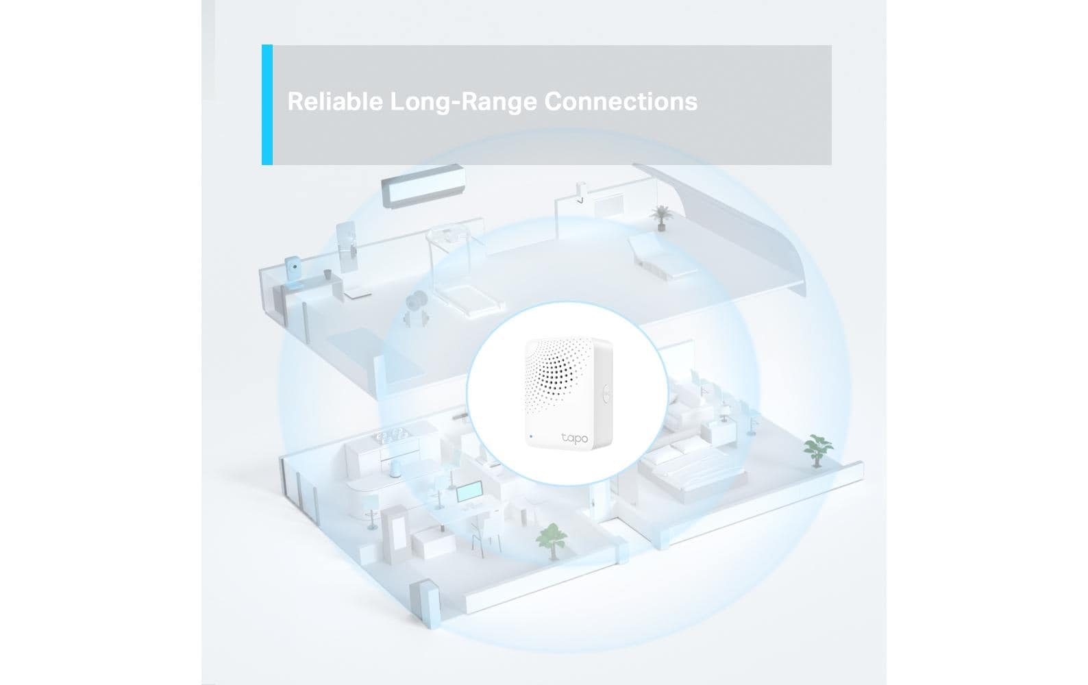 TP-Link Tapo Fernbedienung – Alarm, für WLAN, 868,0 MHz, weiss, H100
