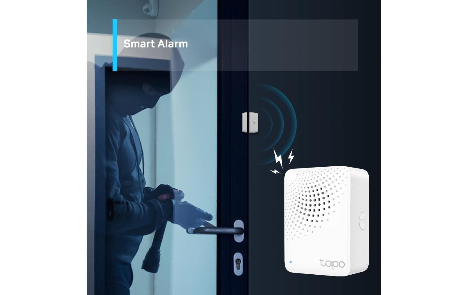 TP-Link Tapo Fernbedienung – Alarm, für WLAN, 868,0 MHz, weiss, H100