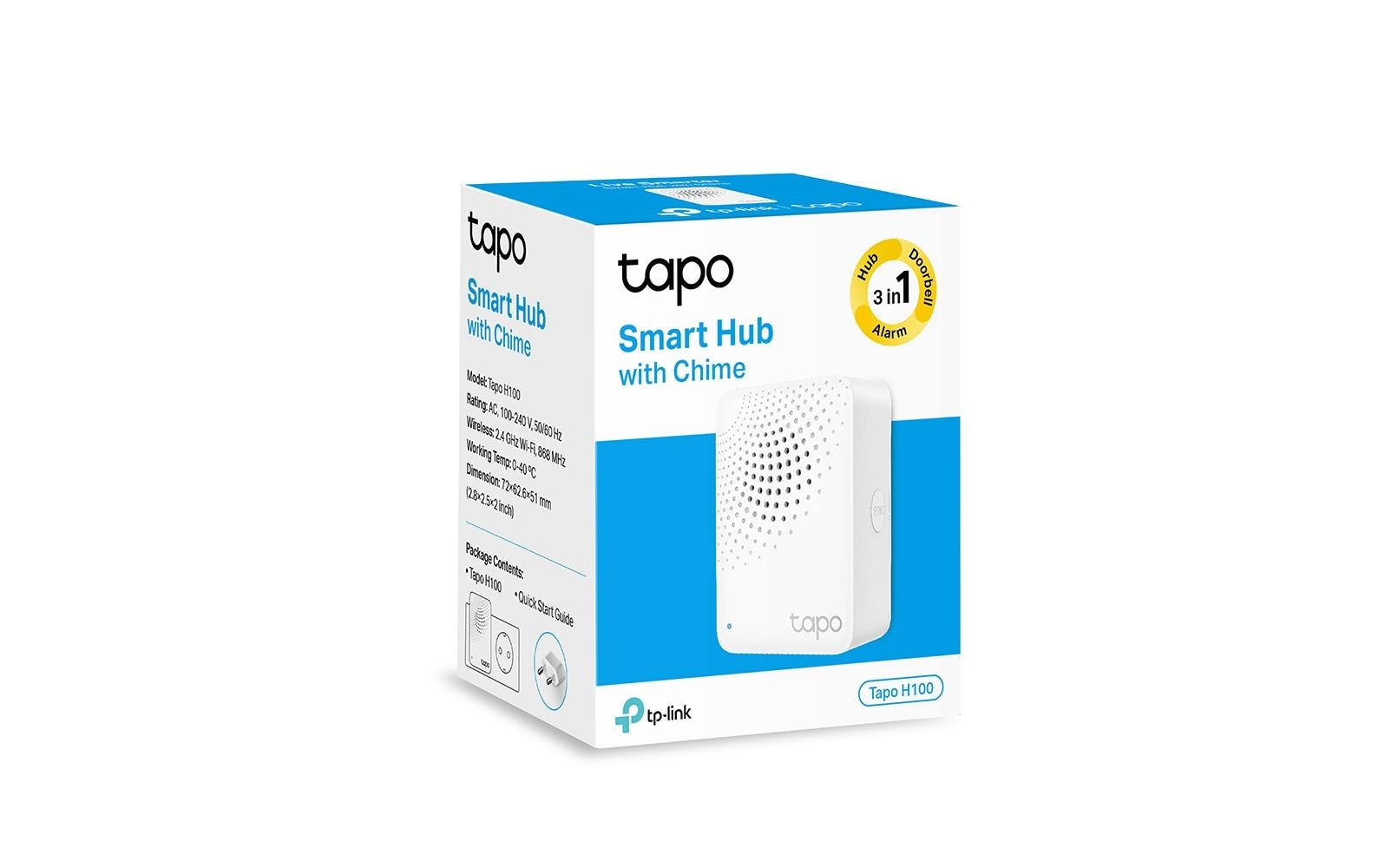TP-Link Tapo Fernbedienung – Alarm, für WLAN, 868,0 MHz, weiss, H100