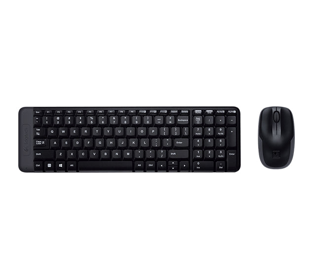 Logitech MK220 – Tastatur- und Maus-Set – 2,4 GHz USB-A (Empfänger) – QWERTY (US-INT) – Schwarz
