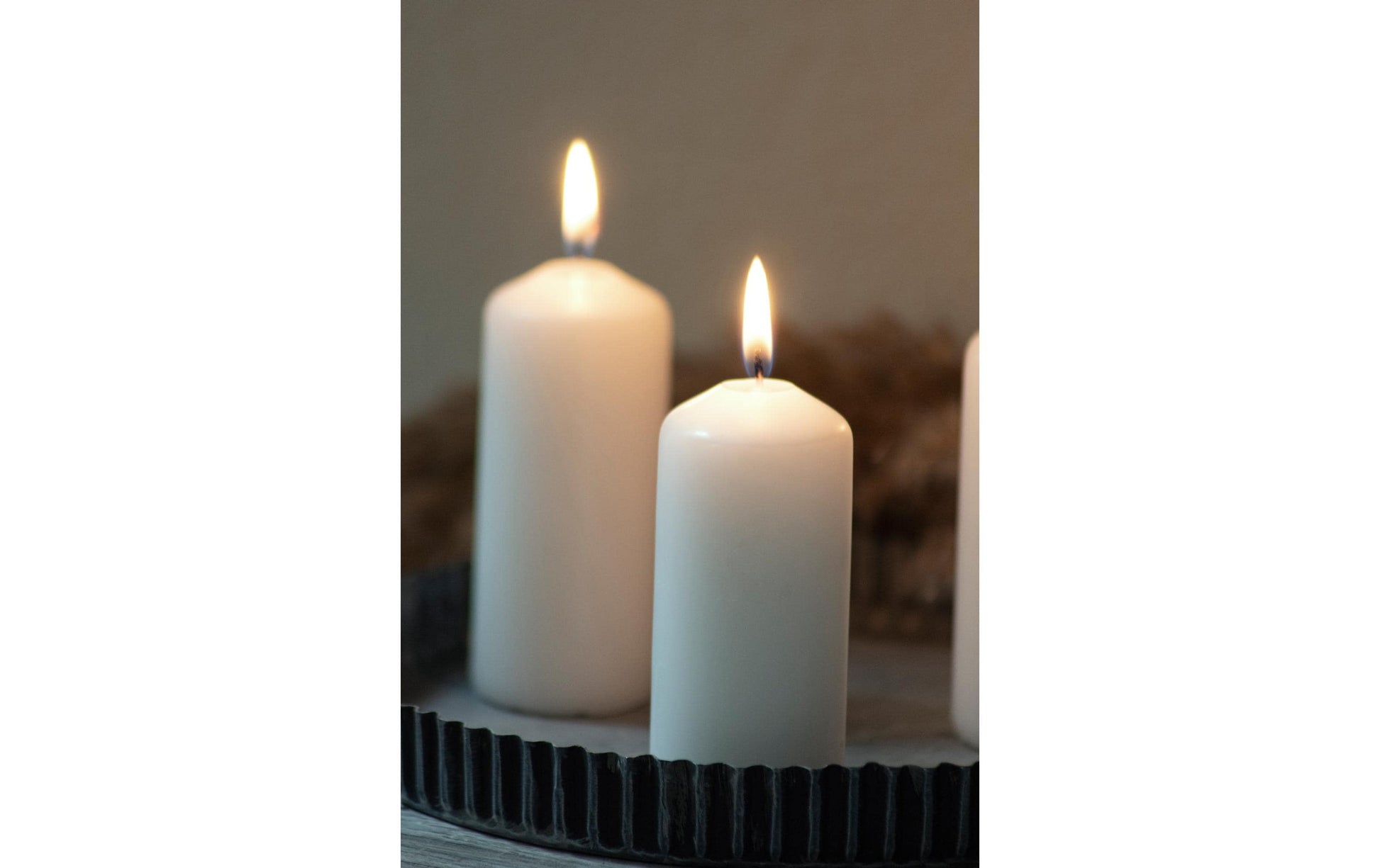 Balthasar Zylinderkerze, weiss, 9,5 cm, Ø 4 cm, 6er-Set – für Innenbereich
