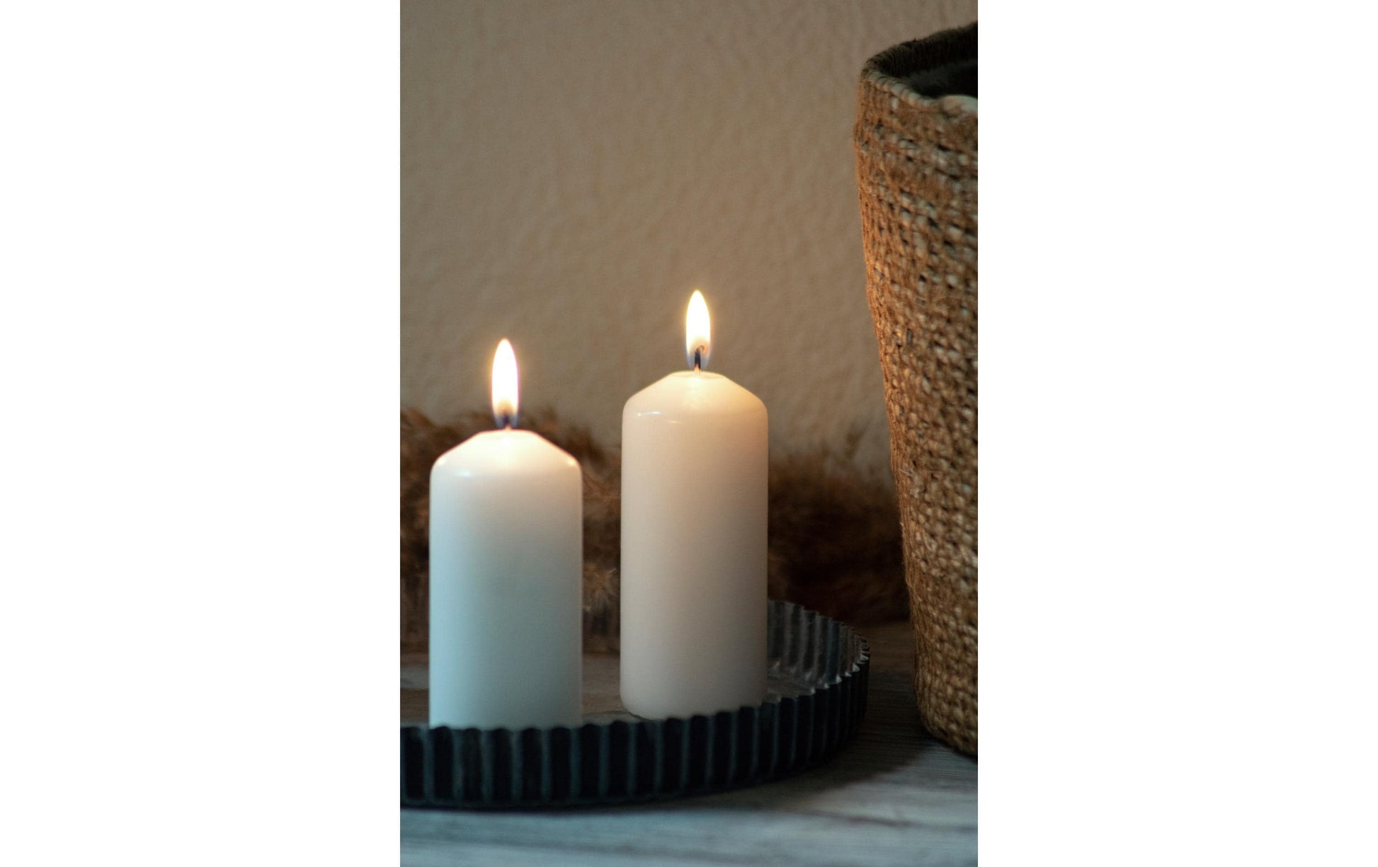 Balthasar Zylinderkerze, weiss, 9,5 cm, Ø 4 cm, 6er-Set – für Innenbereich