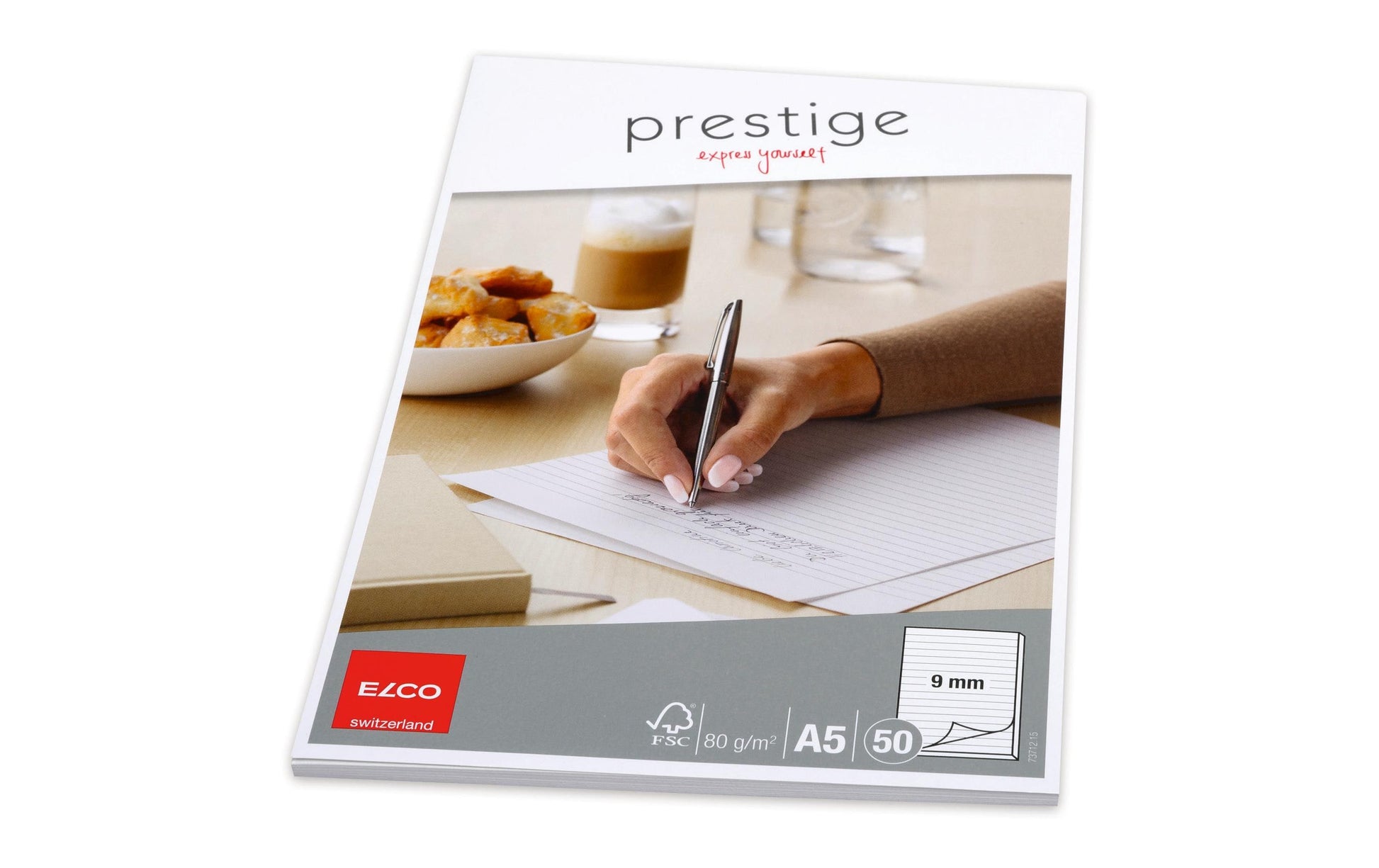 Elco Schreibblock, A5, liniert, 50 Blatt, Leimbindung, 80 g/m² – Weiss