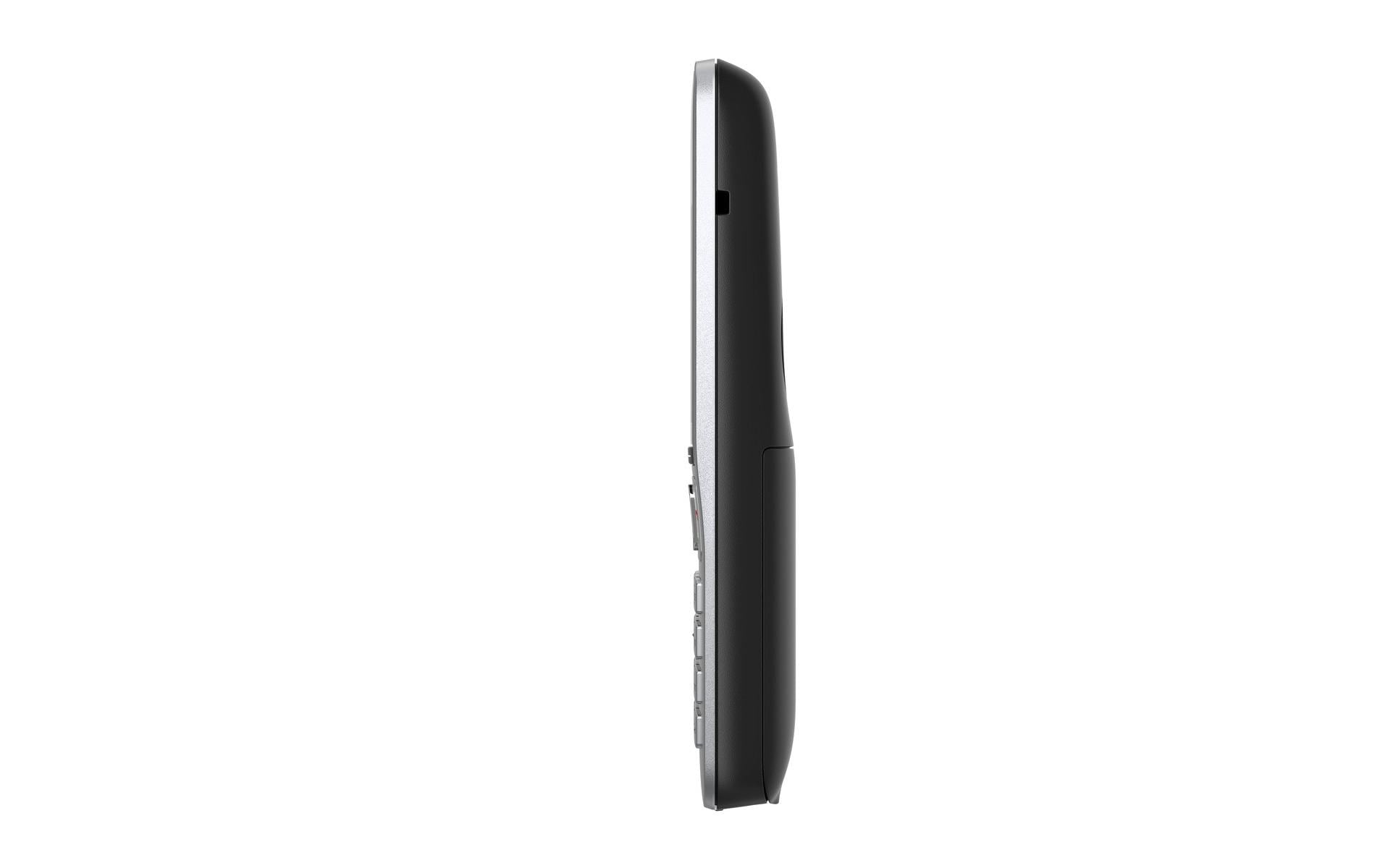Gigaset Comfort 500 A Duo – mit Anrufbeantworter, inkl. 2 Mobilteile, Schwarz/Silber