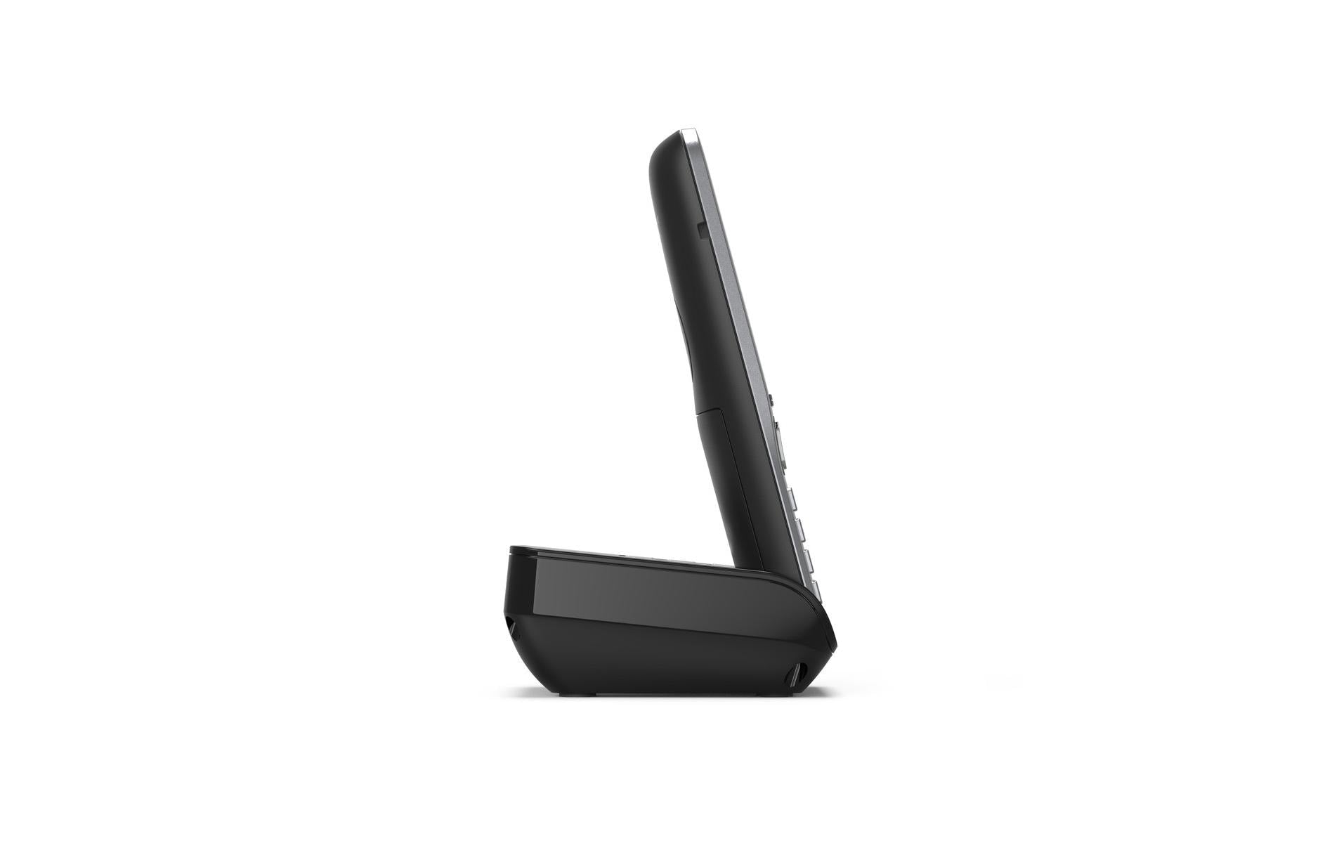 Gigaset Comfort 500 A Duo – mit Anrufbeantworter, inkl. 2 Mobilteile, Schwarz/Silber