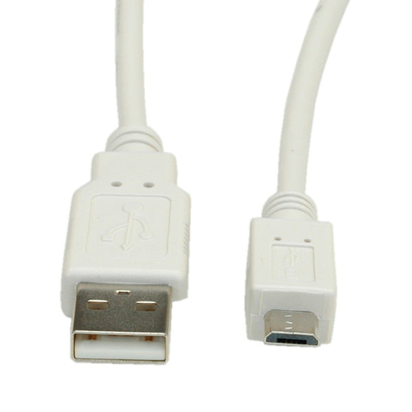 VALUE USB-Kabel – USB-A auf Micro-USB-B Kabel – USB 2.0 (480 Mbit/s) – 1,8 m – Geschirmt – Weiss
