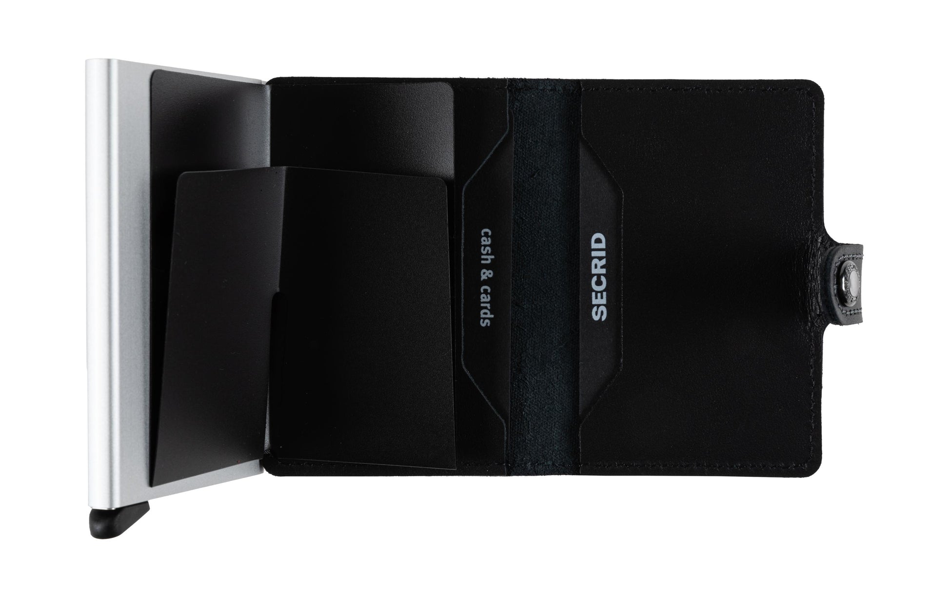 Secrid Miniwallet Kartenetui – RFID-Schutz – für 4–6 Karten (je nach Prägung) – Leder – Schwarz