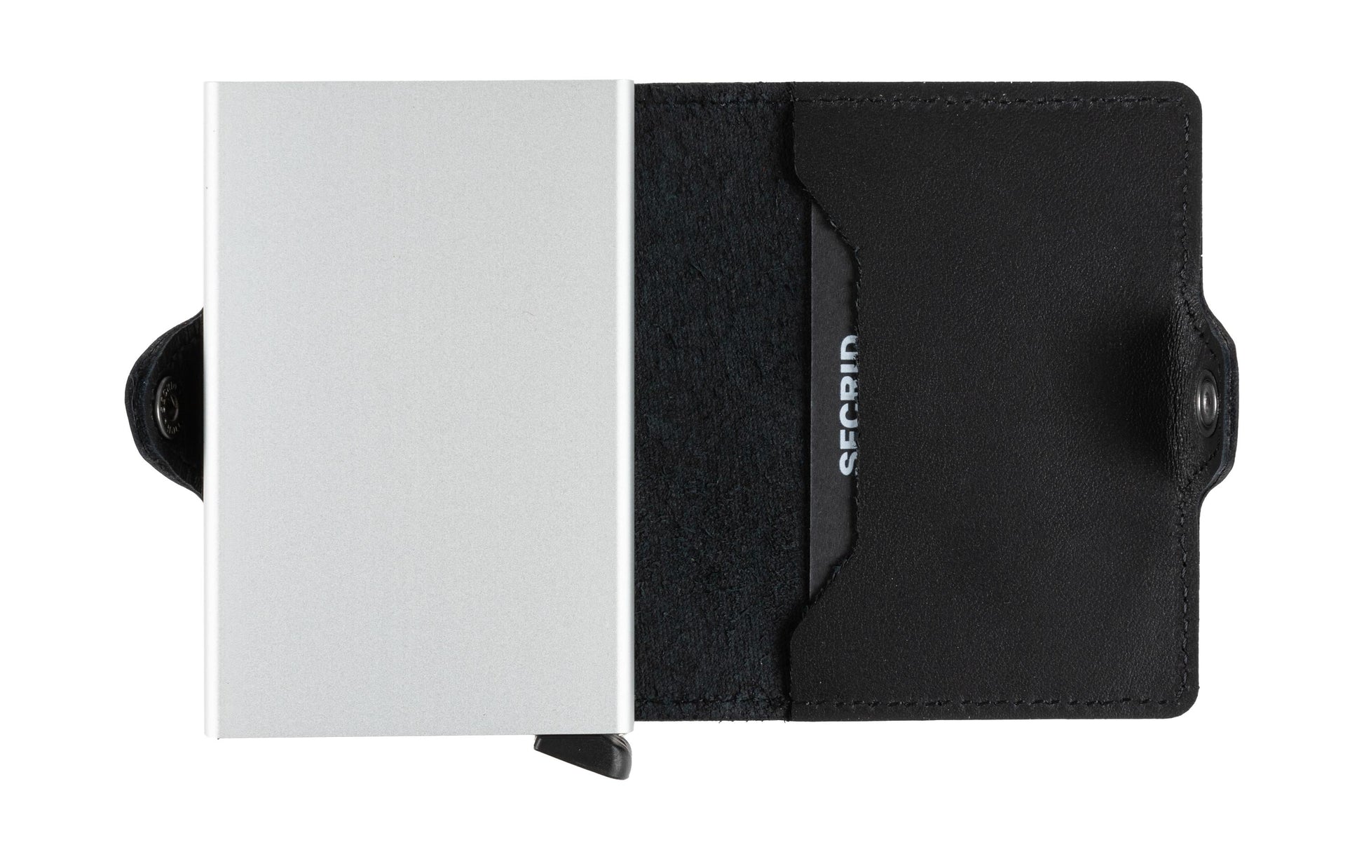 Secrid Kartenetui Twinwallet – mit RFID-Schutz, Slider-Verschluss – 70×102×25 mm – 8–12 Karten – Schwarz