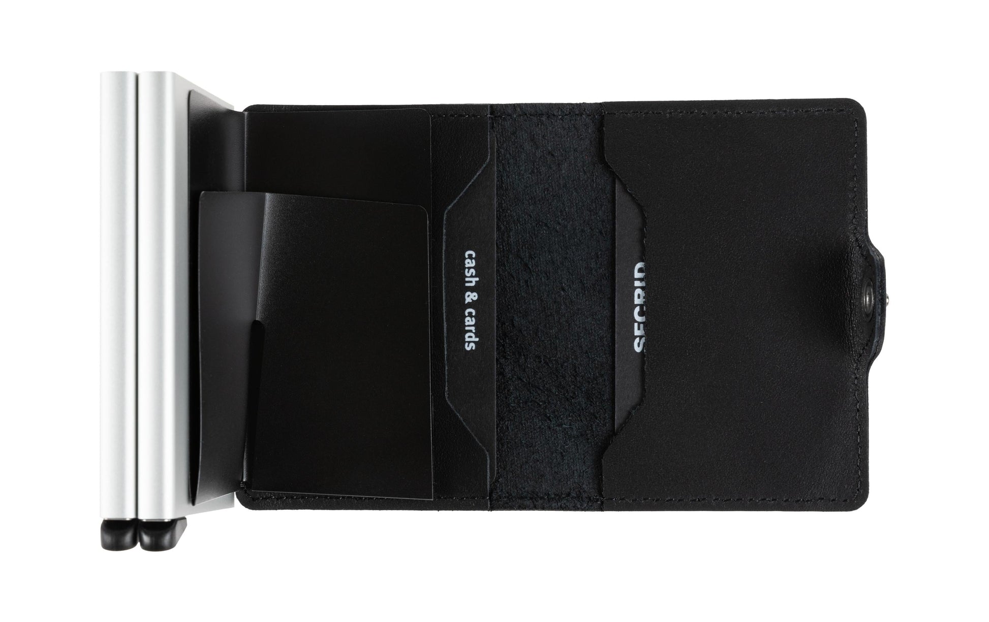 Secrid Kartenetui Twinwallet – mit RFID-Schutz, Slider-Verschluss – 70×102×25 mm – 8–12 Karten – Schwarz