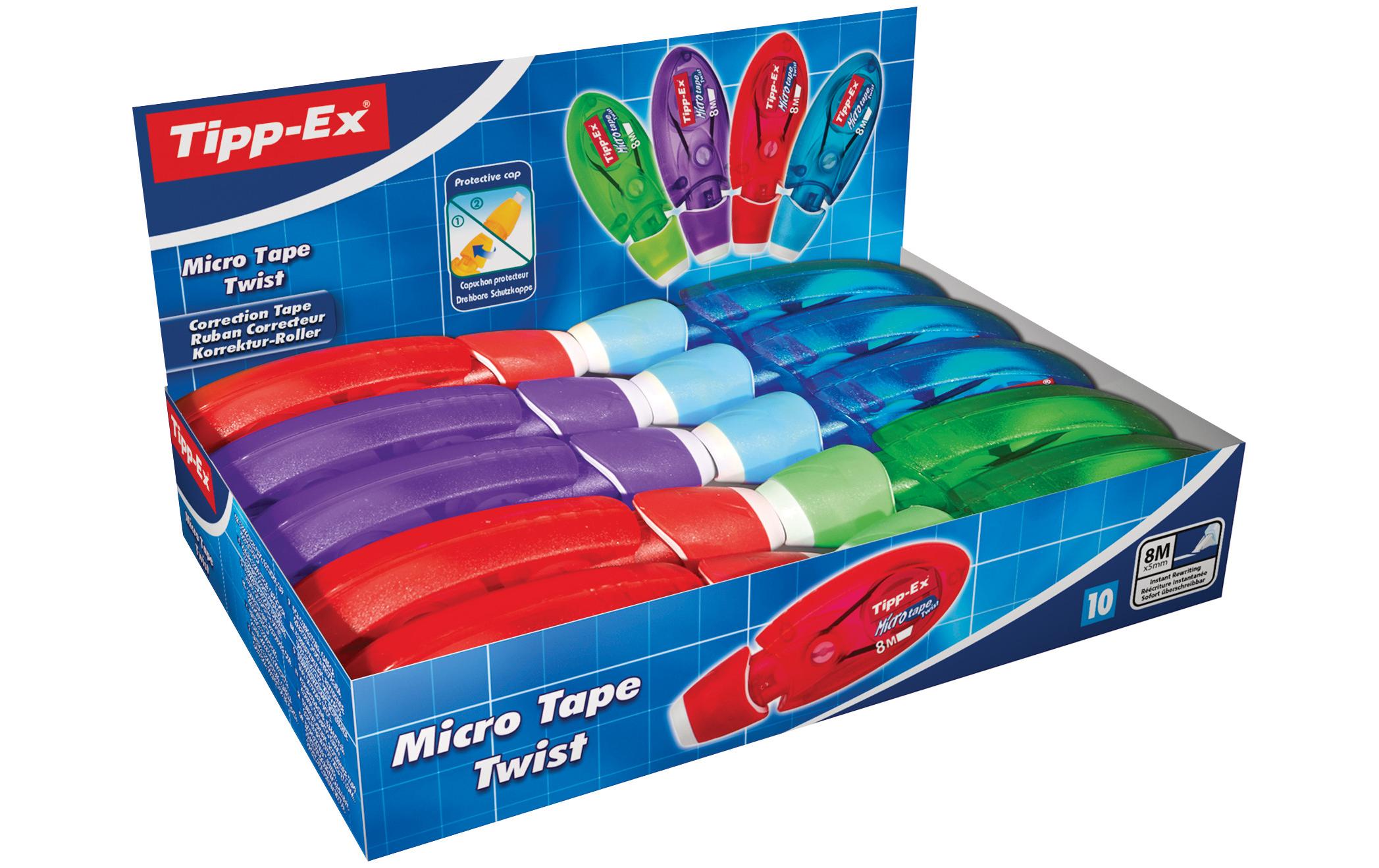Tipp-Ex Micro Tape Twist Korrekturroller 5 mm × 8 m – 10er Pack