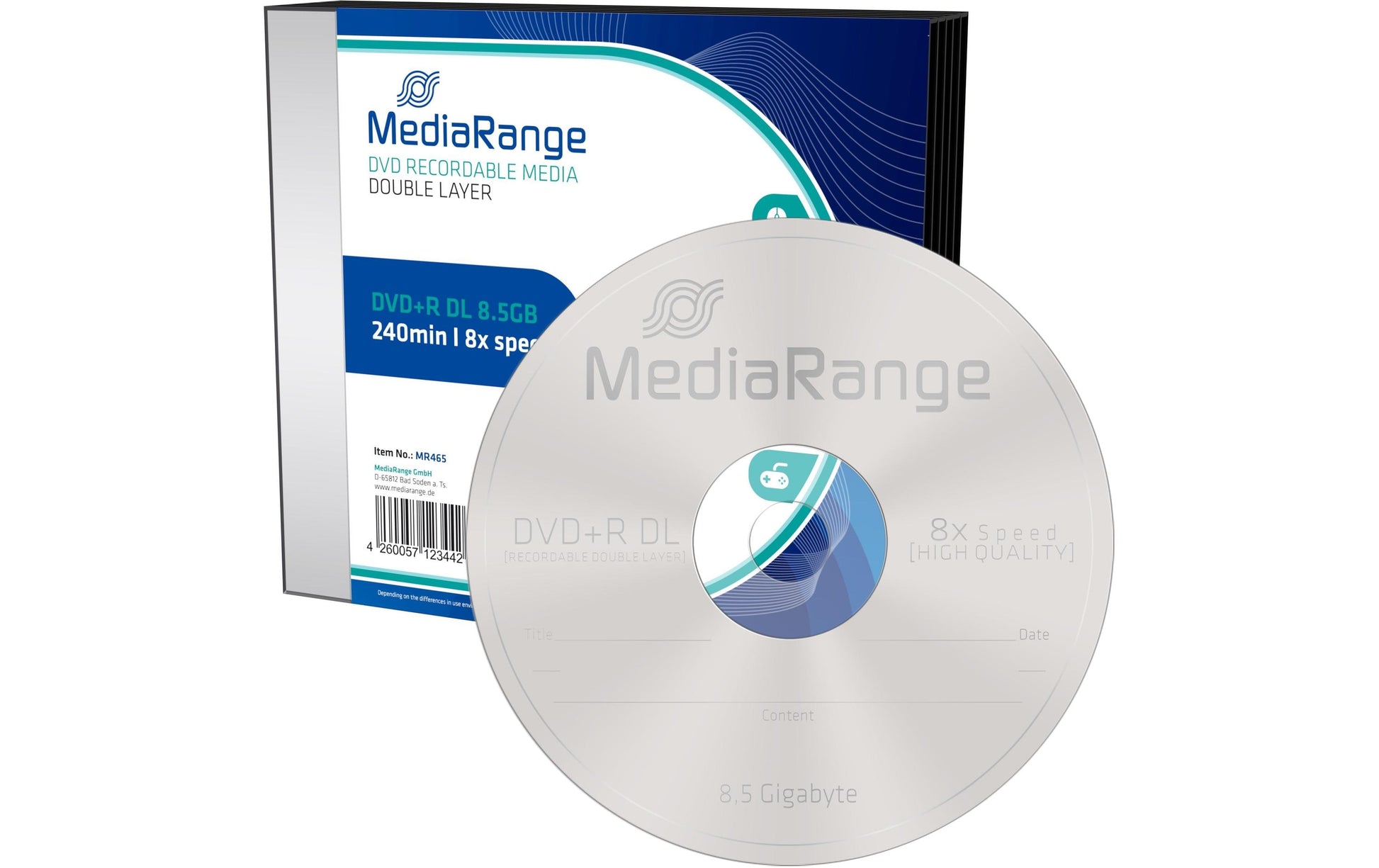 MediaRange DVD+R DL 8,5 GB – 8×, 5er Pack
