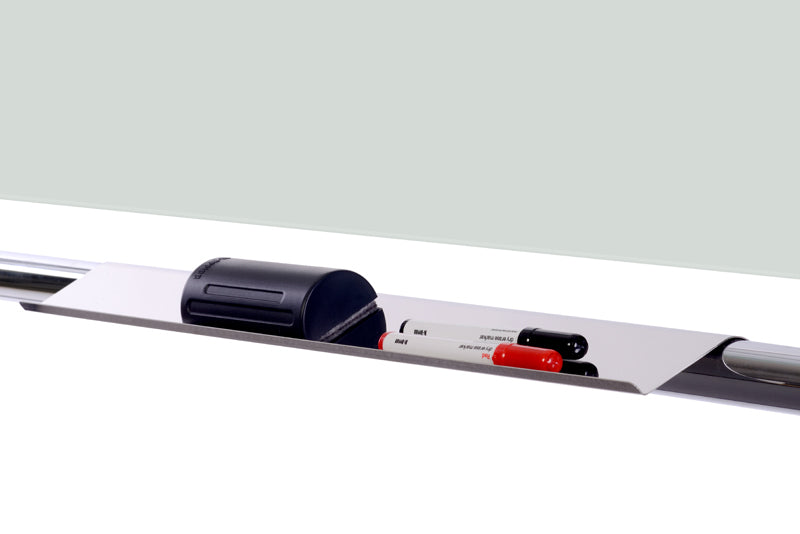 Bi-Office Whiteboard – 120 × 90 cm, Glas, magnetisch, Chrom-Rahmen, mobil, drehbar