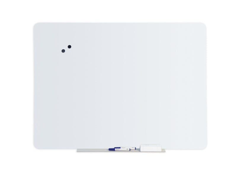 Bi-Office Whiteboard – 90 × 60 cm, Glas, magnetisch, Glas-Rahmen