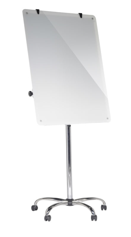 Bi-Office Glas-Flipchart – 70 × 100 cm, weiss, Hartglas