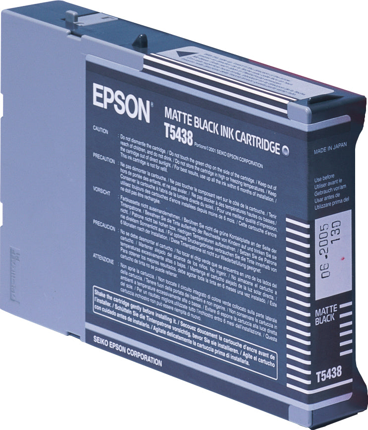 Epson Tintenpatrone T5438, Schwarz, 110 ml – für Inkjetdrucker und Multifunktionsgeräte