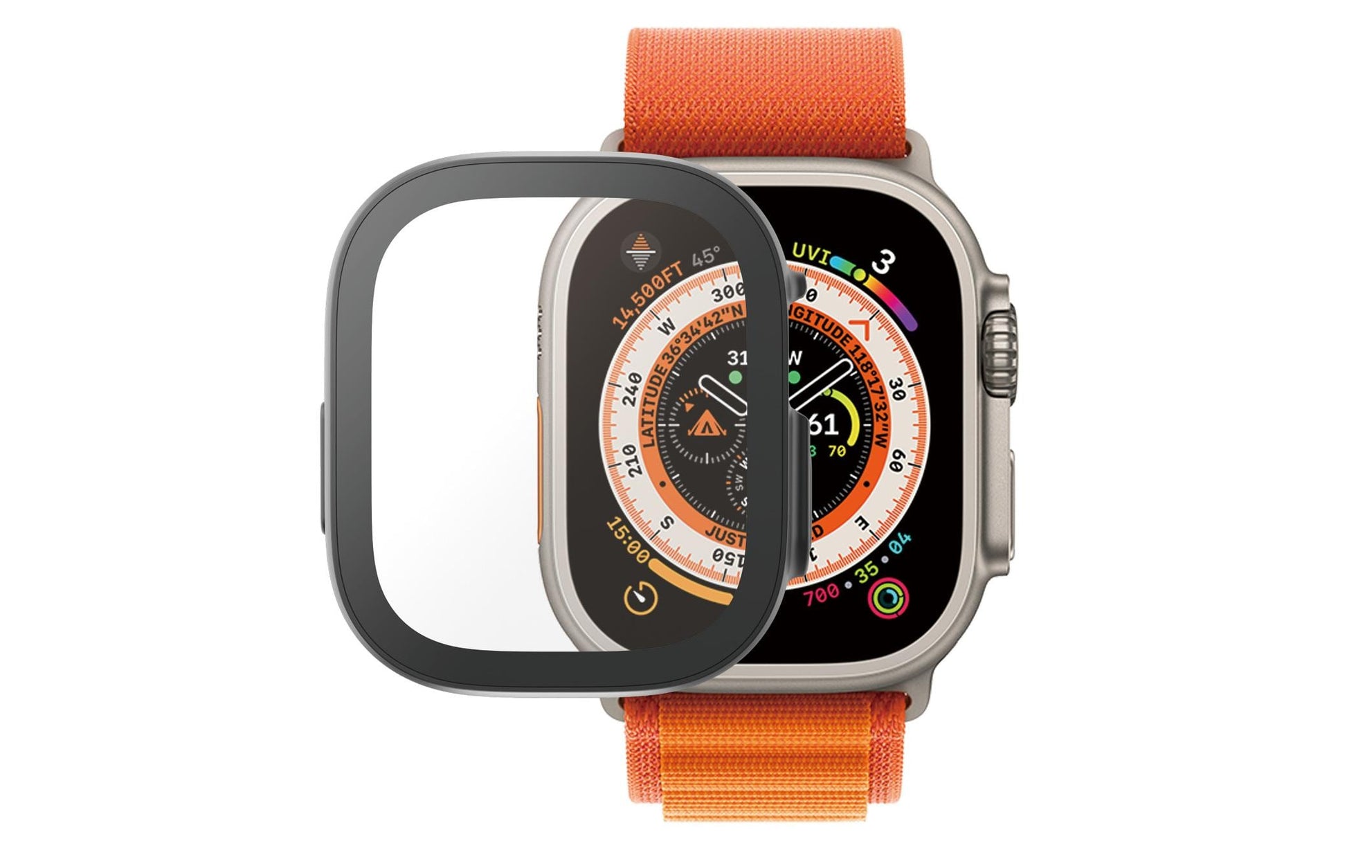 PanzerGlass Full Body – Displayschutz für Apple Watch Ultra 49 mm, Schwarz