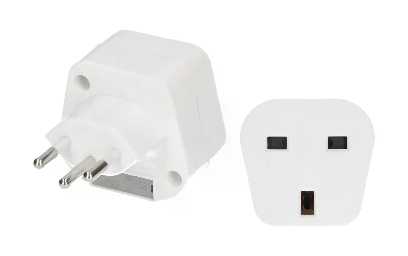 Max Hauri AG Max Hauri – Reiseadapter – Schweiz nach England – geerdet, 3-polig – weiss