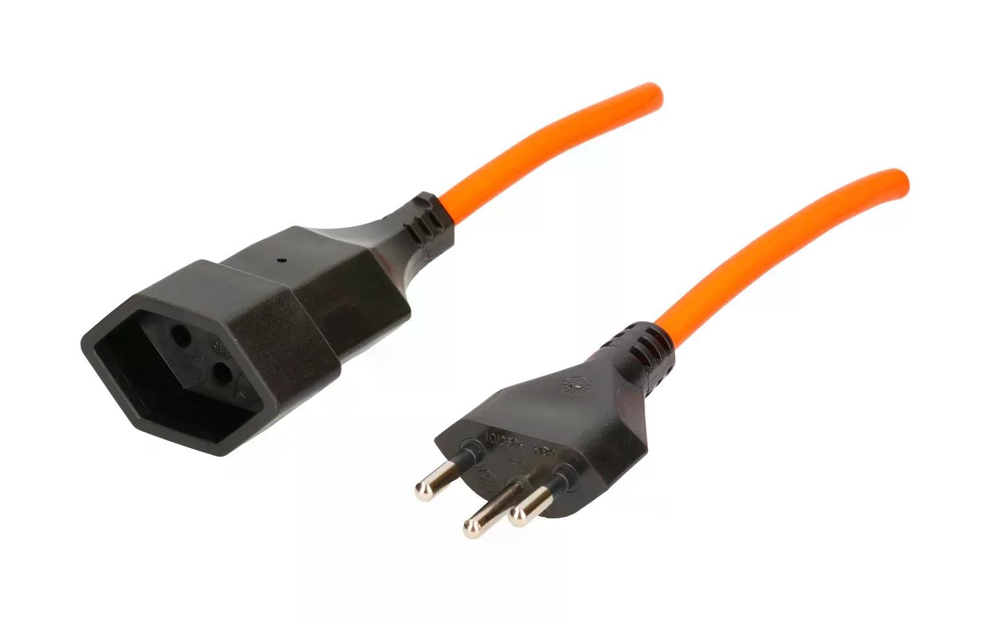 Max Hauri AG Max Hauri Verlängerungskabel – T12–T13, 25 m, mit Kinderschutz, 3×1,5 mm², Orange