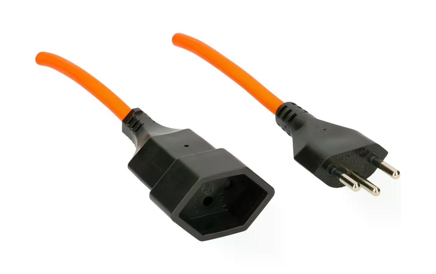 Max Hauri AG Max Hauri Verlängerungskabel – T12–T13, 25 m, mit Kinderschutz, 3×1,5 mm², Orange