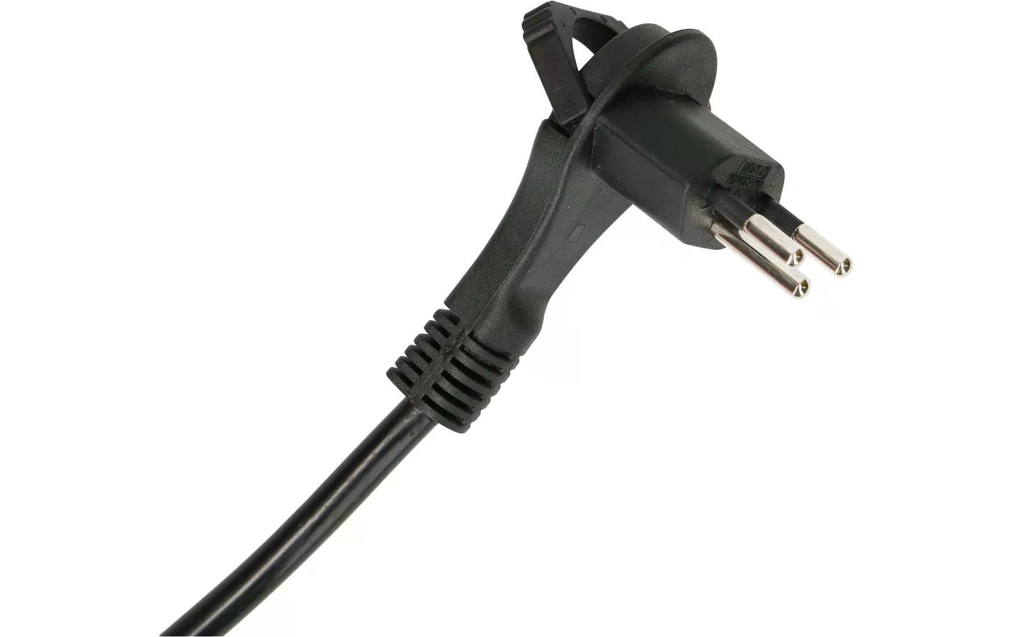 Max Hauri AG Max Hauri Verlängerungskabel – T13–T13, 1 m, 3×1 mm², Flachstecker, Schwarz