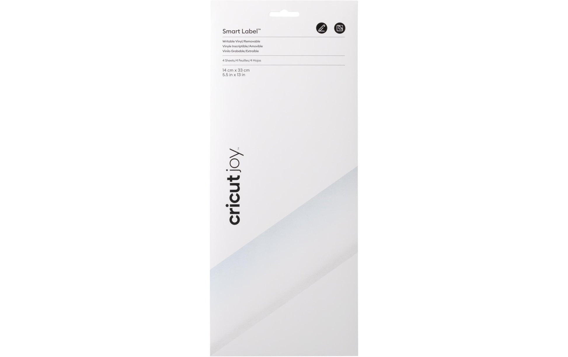 Cricut Vinylfolie (selbstklebend), transparent, ablösbar, 14 × 33 cm, 4 Stk.