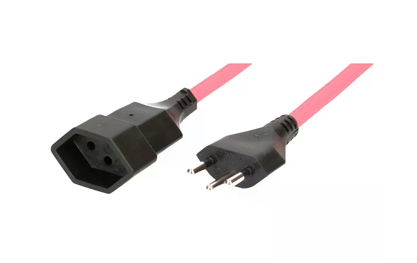 MaxTex Verlängerungskabel – T12–T13, 3 m, 3×1 mm², Textilmantel, Rosa