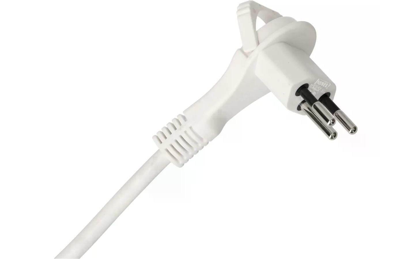 Max Hauri AG Max Hauri Verlängerungskabel, T12–T13, 1 m, 1 mm², Kinderschutz – Weiss