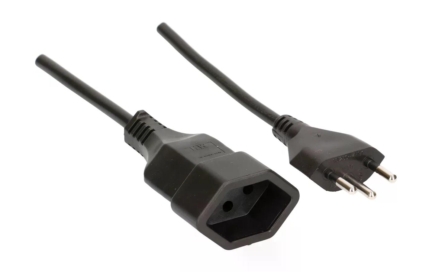 Max Hauri AG Max Hauri Verlängerungskabel – T13–T13, 0,25 m, 3×1 mm², schwarz